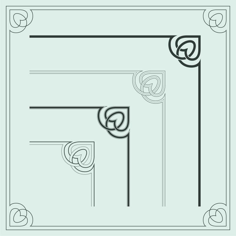中国传统风格的边框装饰设计矢量