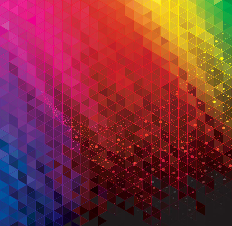 矢量抽象彩虹色几何现代背景