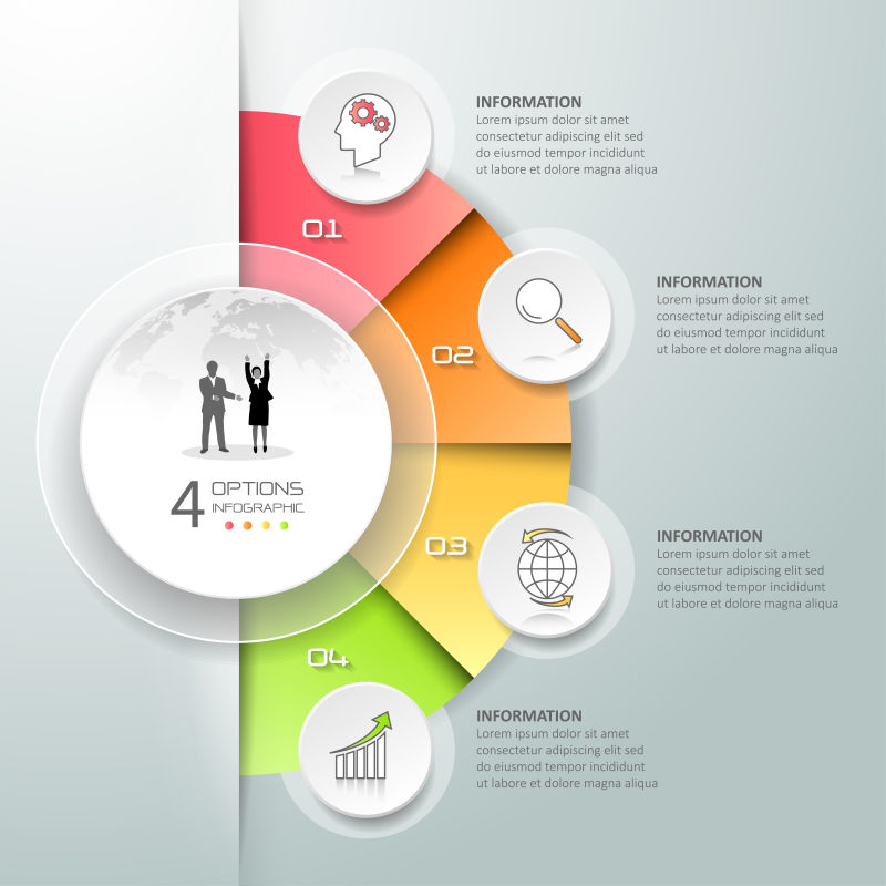 业务概念信息图表矢量设计