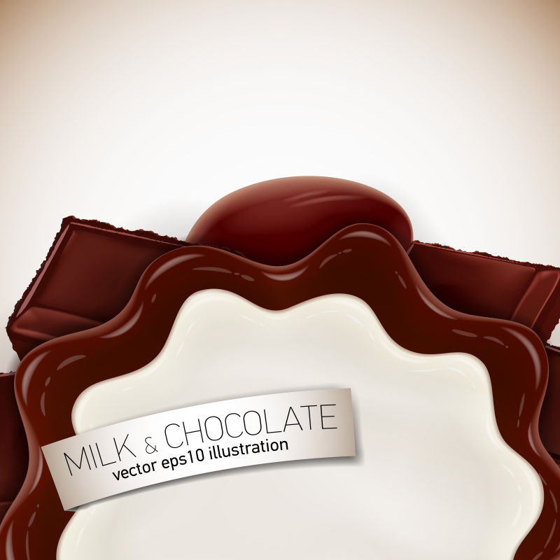 创意矢量美味的巧克力插图