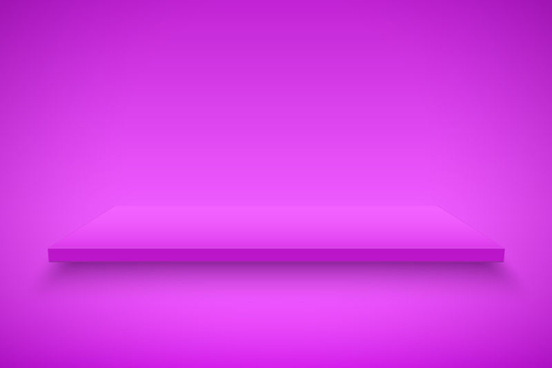 紫色平台上的灯箱矢量图