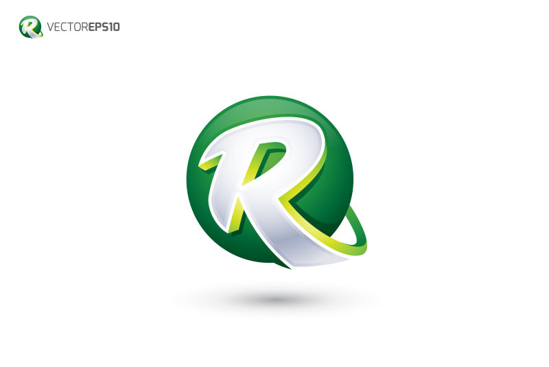 矢量设计r创意字母logo
