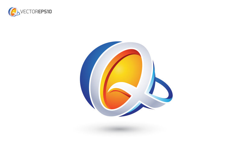 矢量字母Q创意logo设计