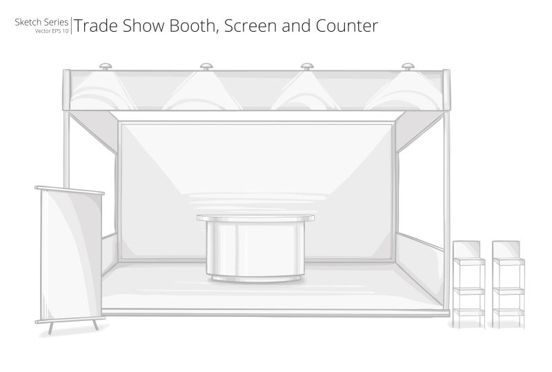 矢量设计市场活动展台