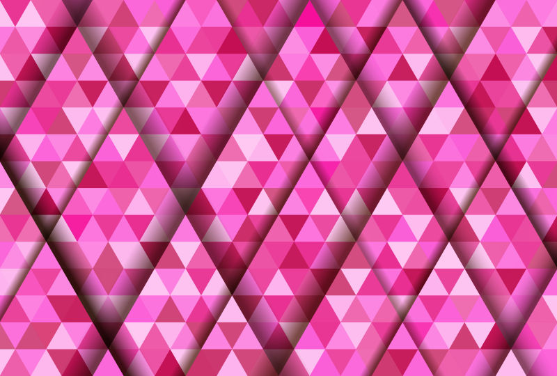 创意矢量粉色几何三角背景