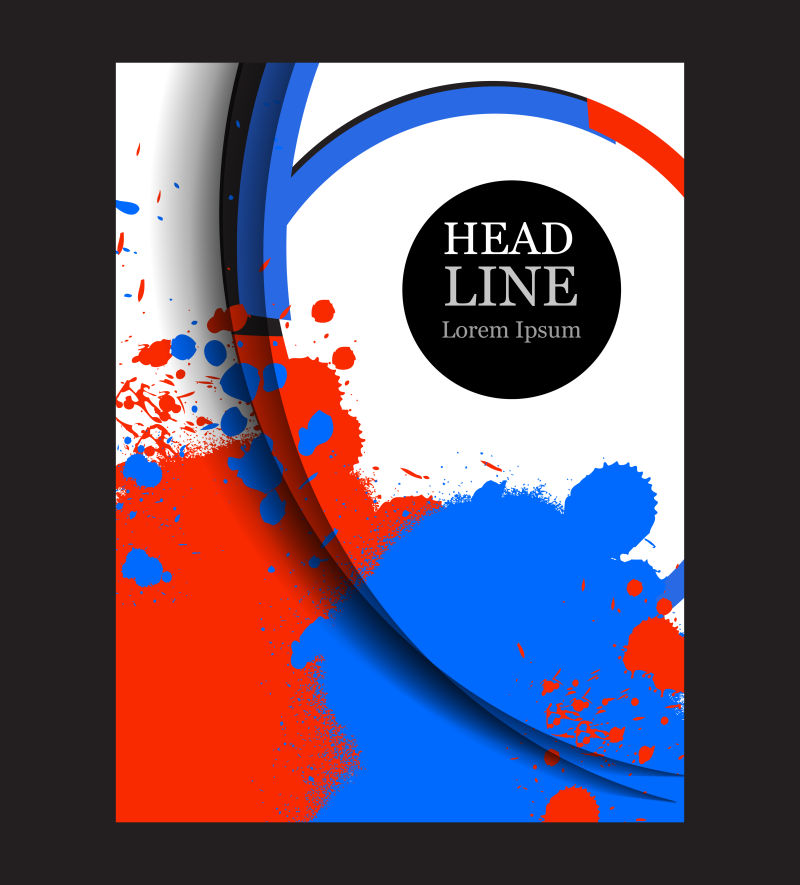 创意彩色双色风格的矢量书刊封面设计