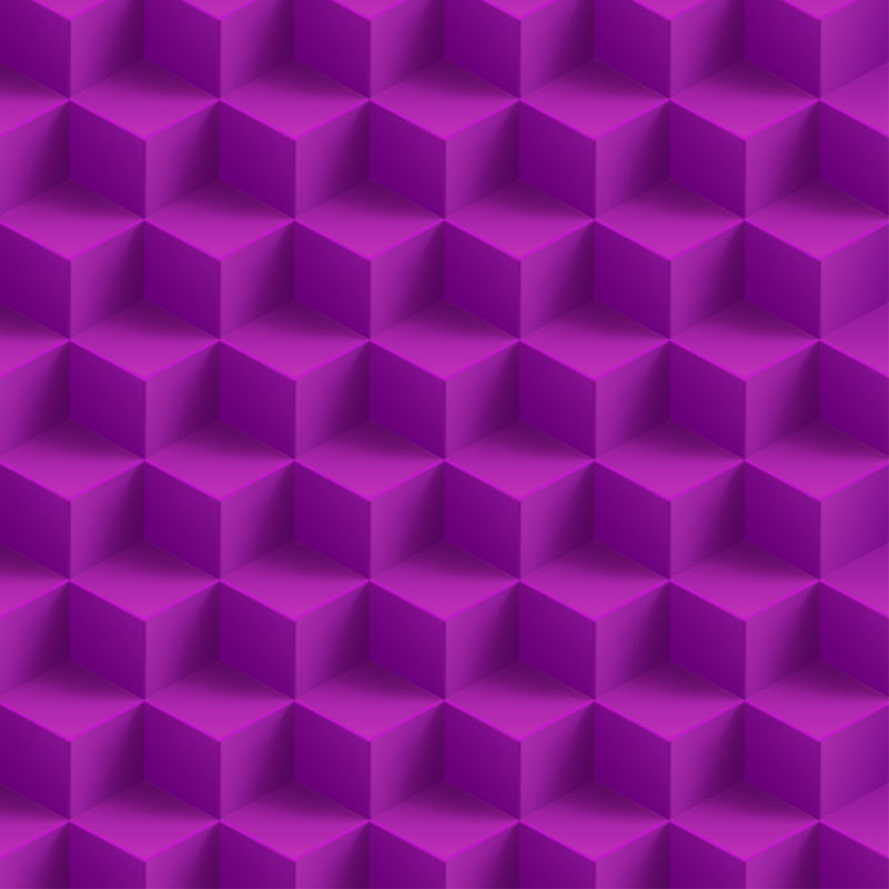 阴影背景紫罗兰色立方体的插图矢量