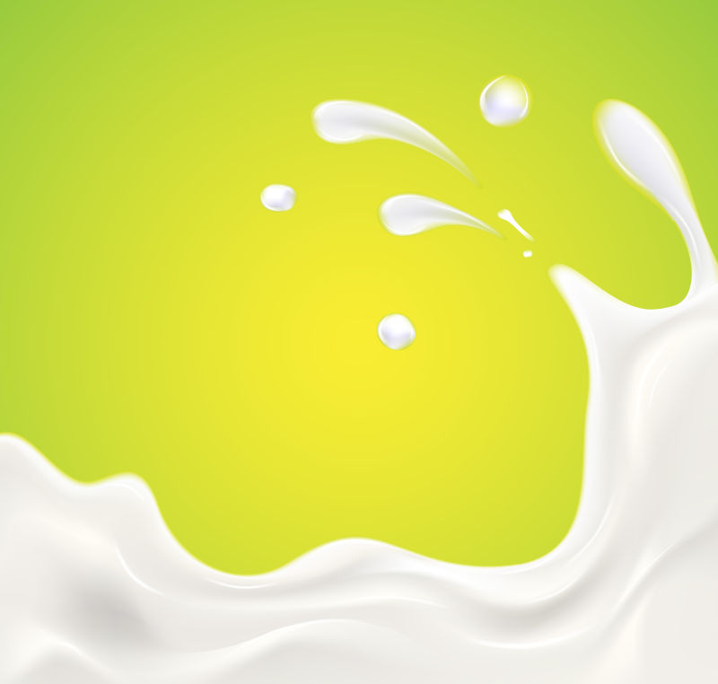 矢量抽象牛奶飞溅的背景