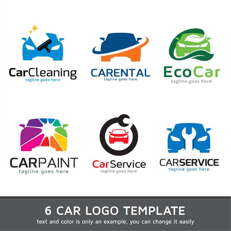 汽车租赁服务标志矢量创意logo设计