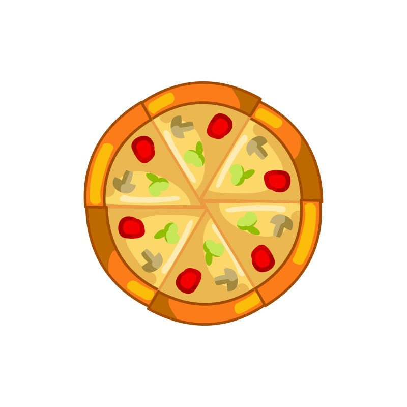 矢量的披萨图标