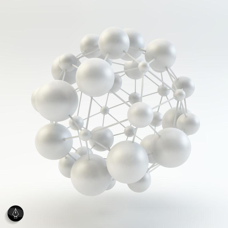 矢量三维分子结构平面设计