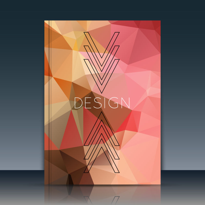 创意矢量几何风格的宣传册封面设计