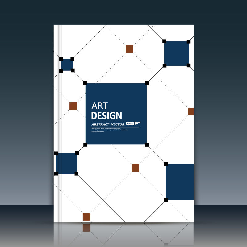 抽象矢量几何宣传册封面设计