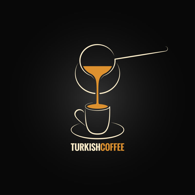 土耳其咖啡厅标志矢量设计