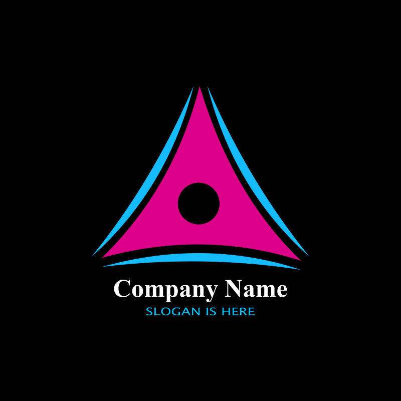 矢量抽象的三角logo设计