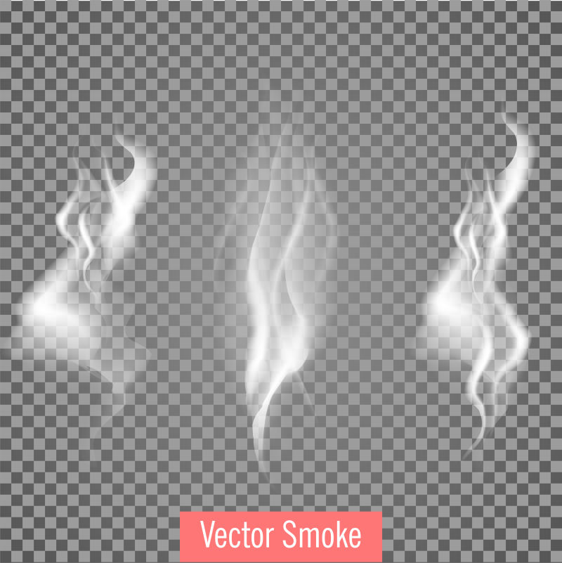 抽象矢量白色烟雾设计元素