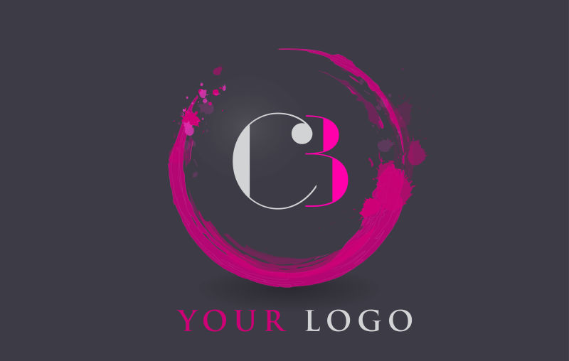 矢量设计字母CB圆形logo
