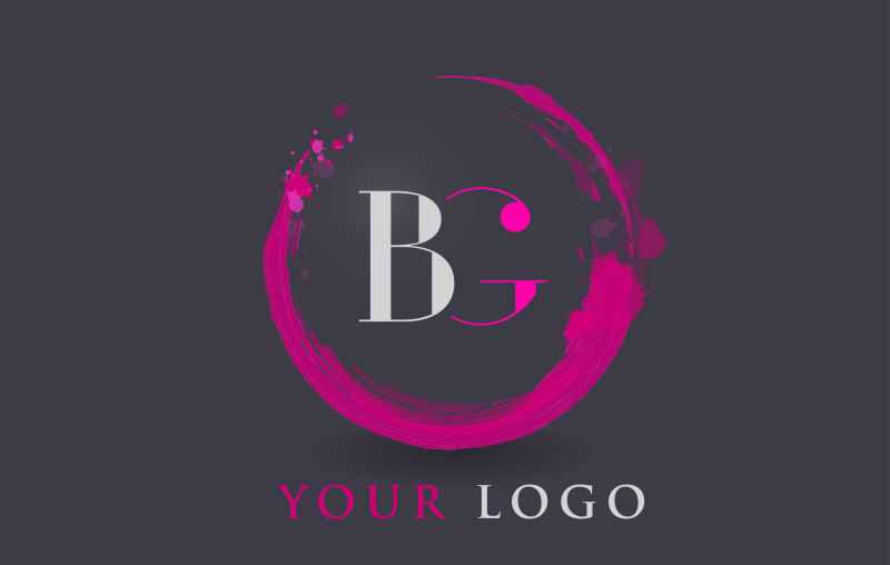 矢量设计字母BG圆形标识