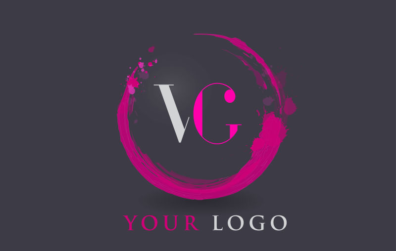 矢量设计字母VG圆形logo