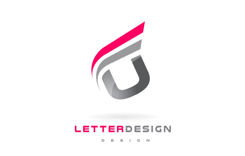 矢量创意U字母logo设计