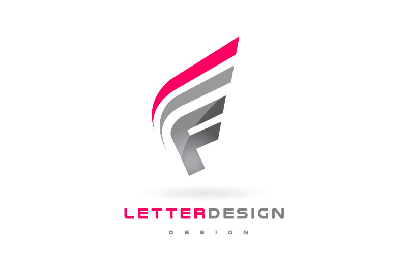 矢量创意F字母logo设计