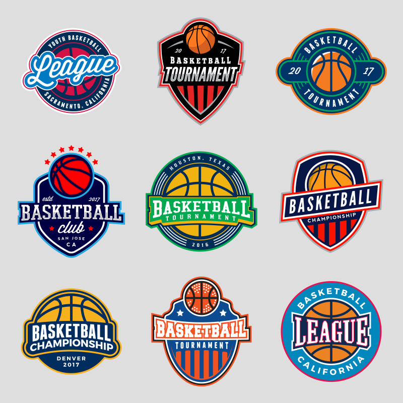 创意矢量篮球标志设计