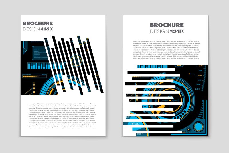 矢量科技风格的商业宣传册设计