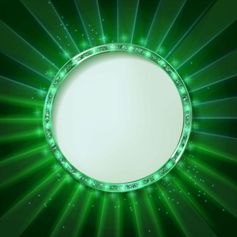 矢量的绿色圆形边框