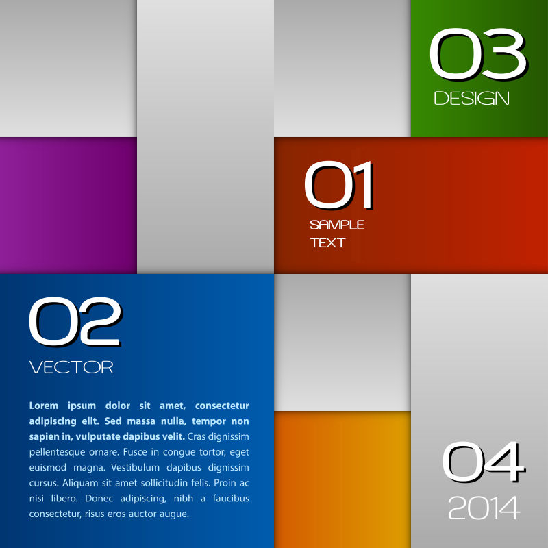 抽象矢量彩色方格元素的布局背景设计