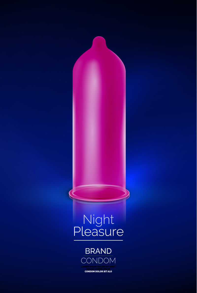 创意矢量时尚避孕套广告设计