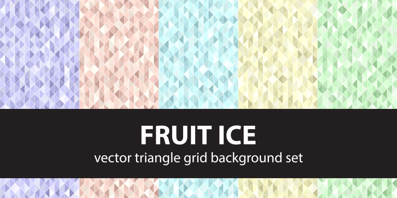 抽象矢量水果冰元素的无缝背景