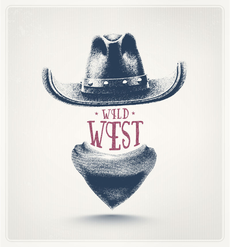 矢量西部牛仔主题的创意海报设计