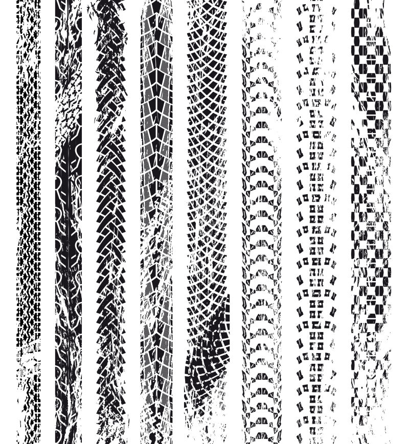 黑色轮胎纹理矢量设计