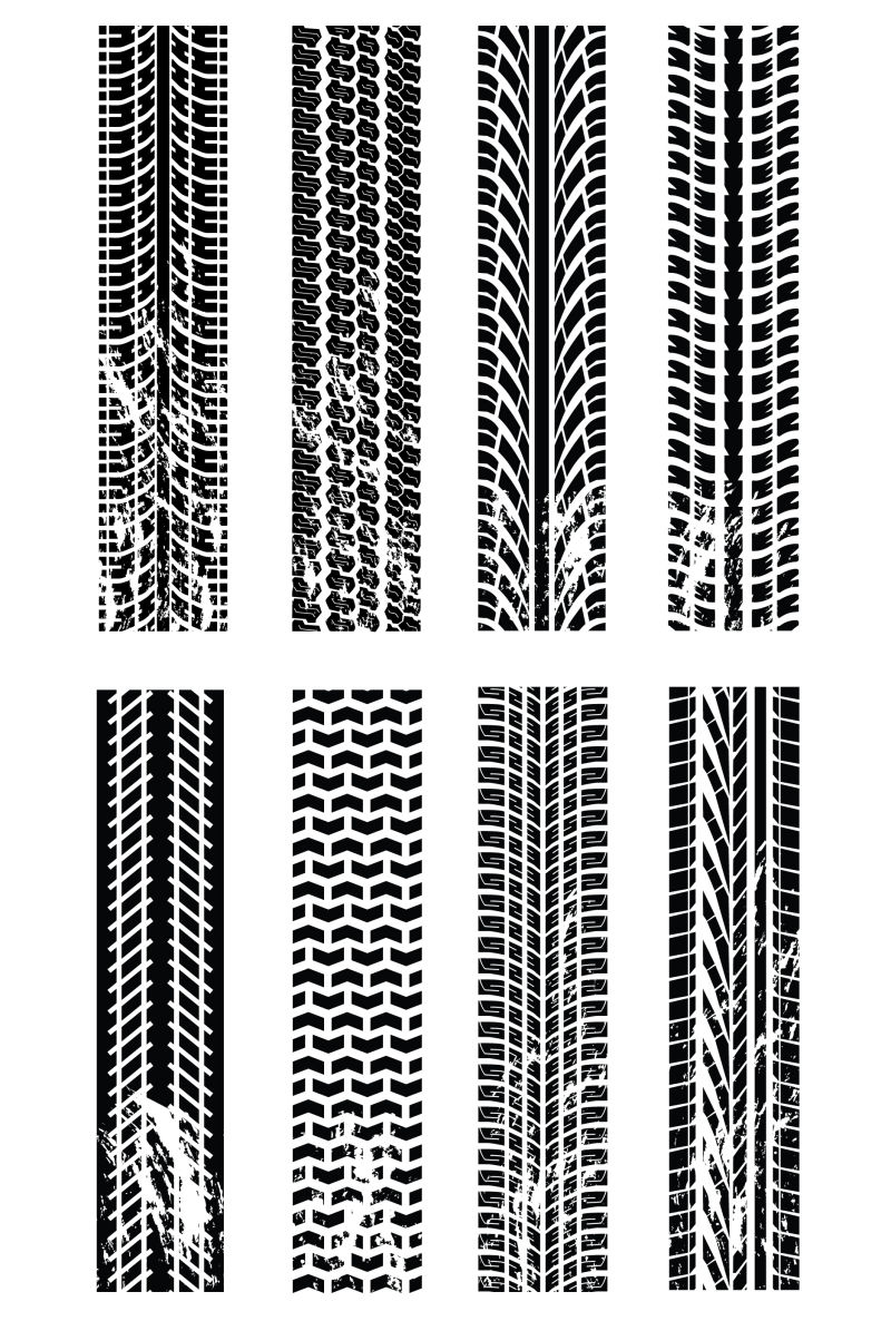 矢量的轮胎纹理设计
