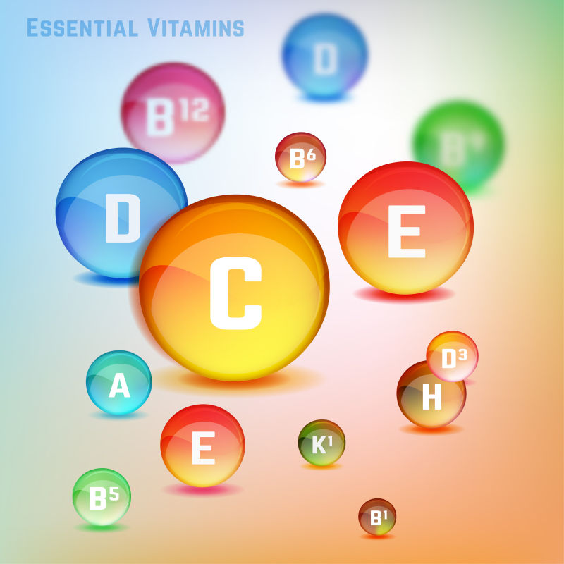 创意矢量维生素概念设计插图