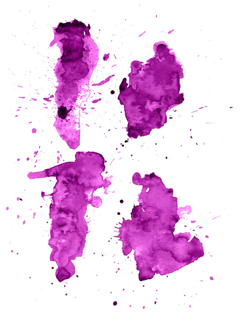 创意矢量紫色水彩斑驳纹理设计