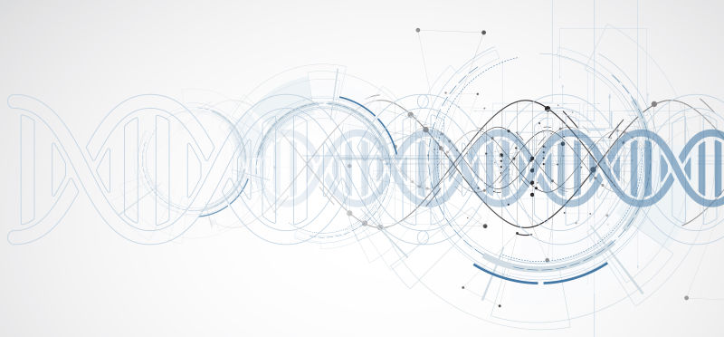 DNA和医学和技术背景未来分子结构表示