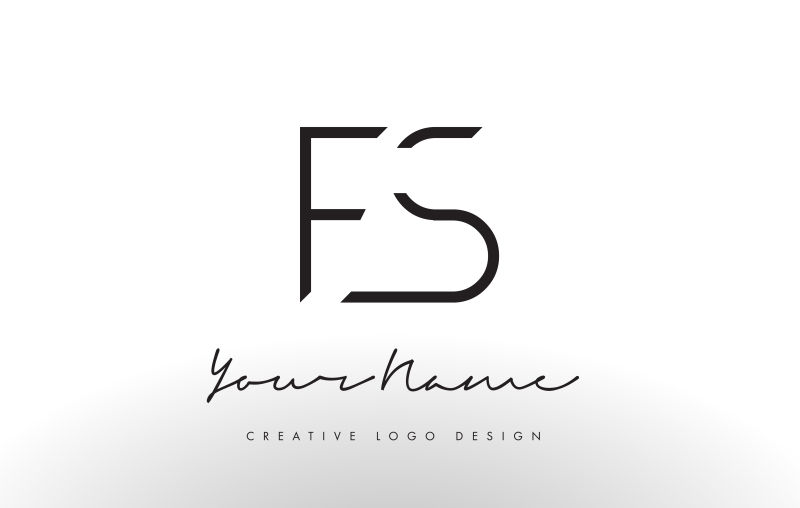 创意矢量字母fs标志设计
