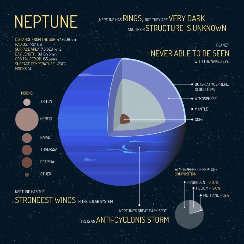 矢量海王星结构图解