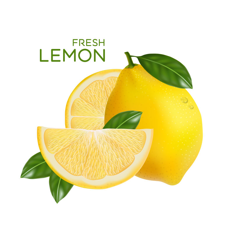 创意矢量新鲜柠檬的海报设计