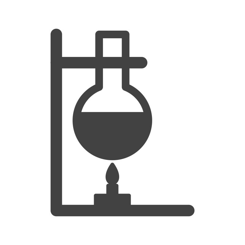 抽象矢量加热的化学试剂图标设计