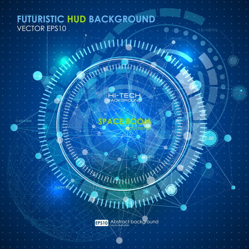 蓝色抽象未来科技背景矢量设计