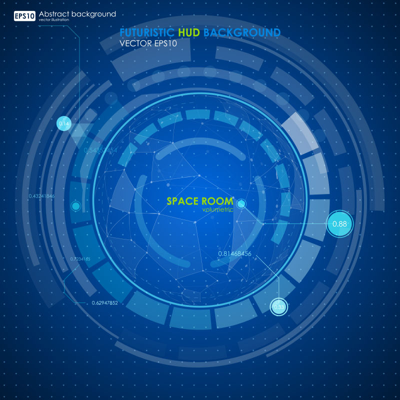 矢量的蓝色未来科技界面