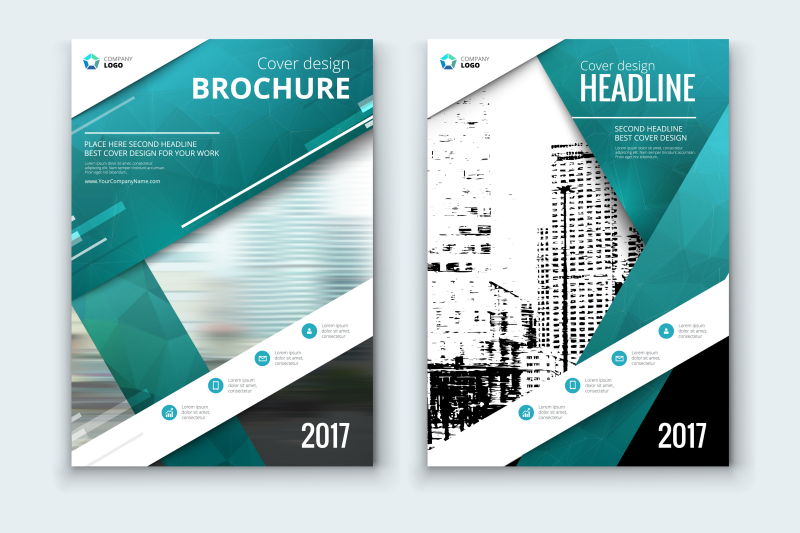 创意矢量现代公司业务年度报告小册子设计