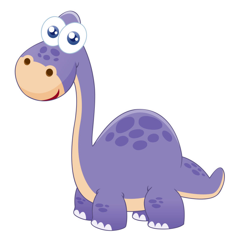 创意矢量紫色恐龙插图