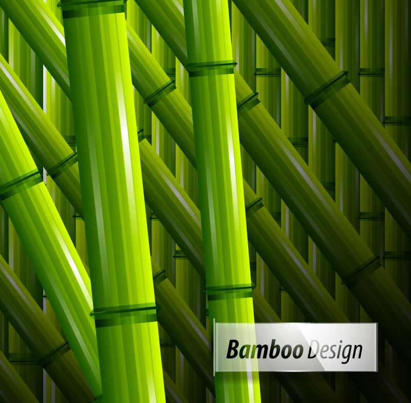 创意矢量现代竹子元素背景设计