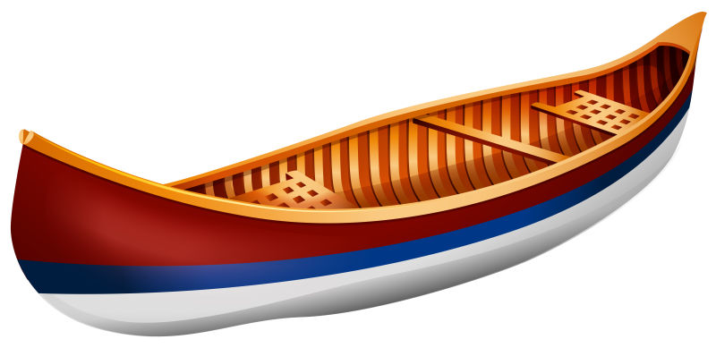 抽象矢量现代创意独木舟插图设计
