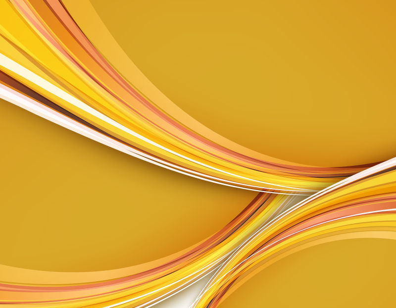 抽象矢量现代黄色波形背景设计