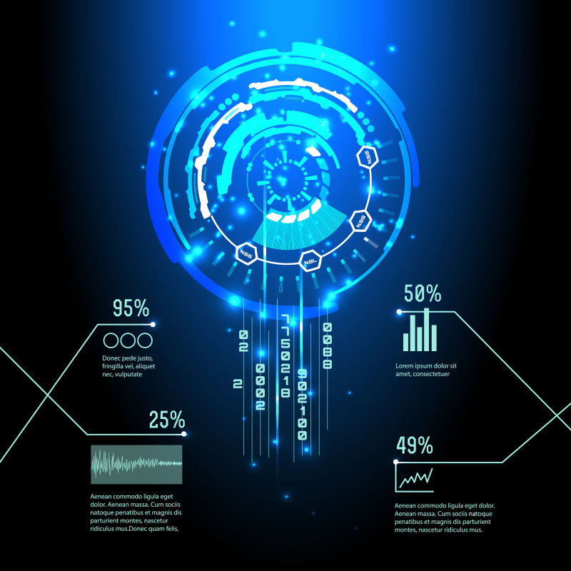 抽象矢量现代科技风格的时尚背景设计