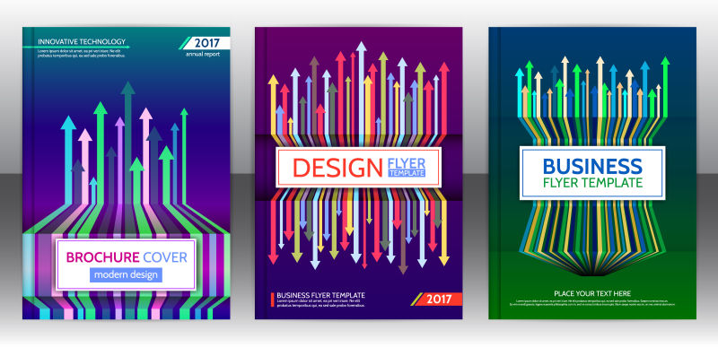 抽象的封面设计有箭头元素抽象概念概念飞片小册子样板布置封面设计年报矢量EPS 10